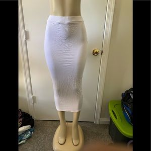 White midi skirt or tube top dress by Missguided